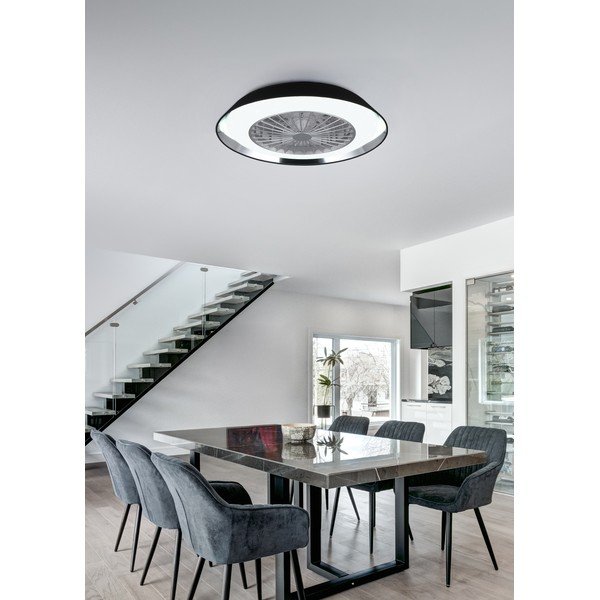 Melna LED griestu lampa Varberg – Reality-image-1