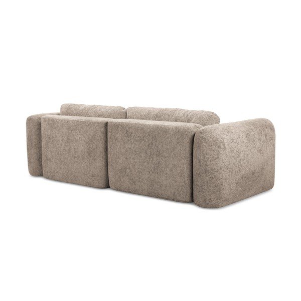 Gaiši brūns salokāms stūra dīvāns no šenila auduma ar uzglabāšanas vietu (ar kreiso stūri/ar zvilni) Mele – Makamii-image-3