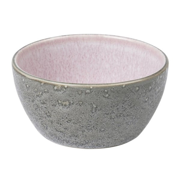 Pelēkas keramikas bļoda ar rozā glazūru Bitz Mensa, diametrs 12 cm