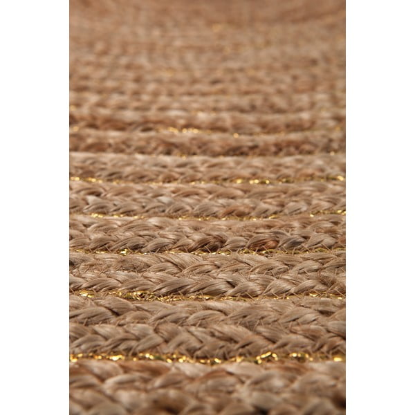 Brūns ar rokām darināts paklājs Nattiot Abha, ø 140 cm-image-3