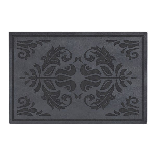 Pelēks un melns durvju paklājs Esschert Design Ornaments