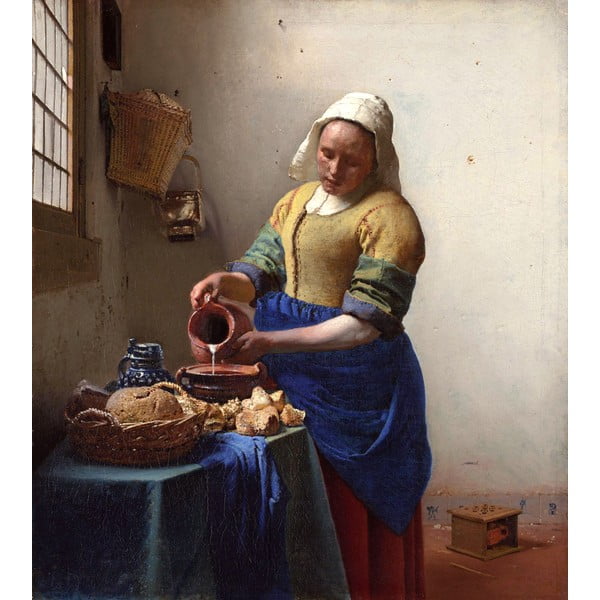 Reproducēta glezna 45x60 cm The Milkmaid, Jan Vermeer – Fedkolor