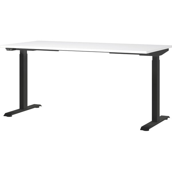 Darba galds ar elektriski regulējamu augstumu un baltu galda virsmu 80x160 cm Jet – Germania