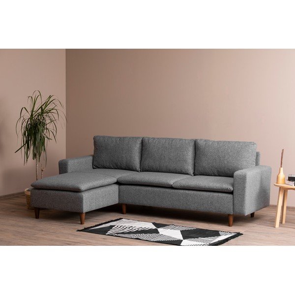 Gaiši pelēks stūra dīvāns (ar kreiso stūri) Lungo – Balcab Home-image-2