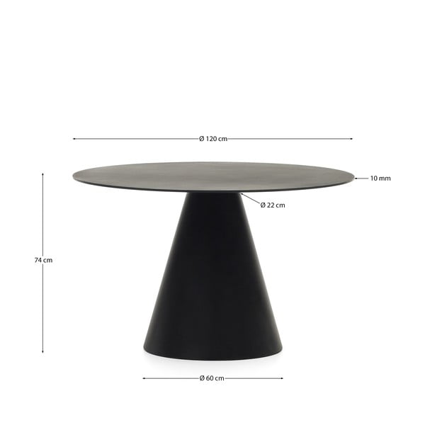 Apaļš ēdamgalds ø 120 cm Wilshire – Kave Home-image-4