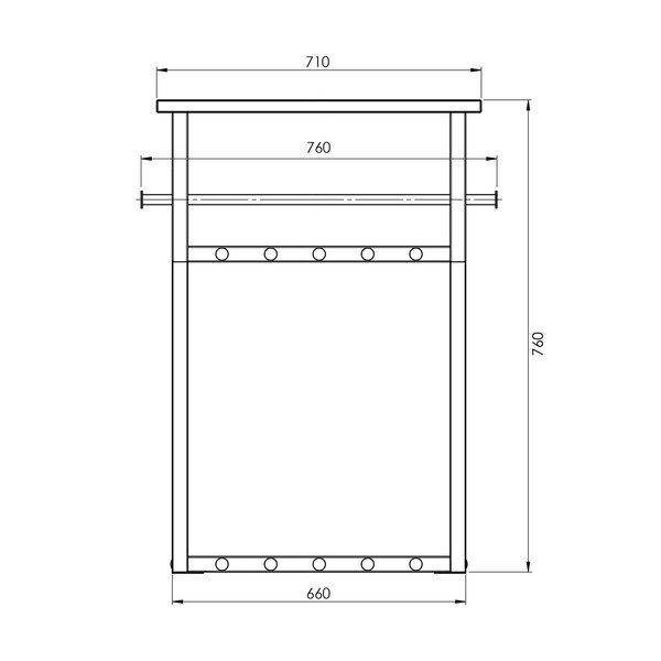 Melns/dabīga toņa metāla sienas pakaramais ar plauktu 76 cm Rizzoli – Spinder Design-image-4