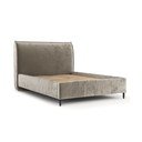 Bēša polsterēta divvietīga gulta ar veļas kasti un redelēm 180x200 cm Shell – Maison de Rêve