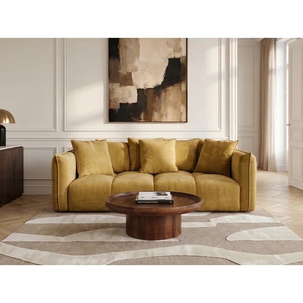 Dzeltens dīvāns no šenila auduma Harlem – Bobochic Paris-image-3