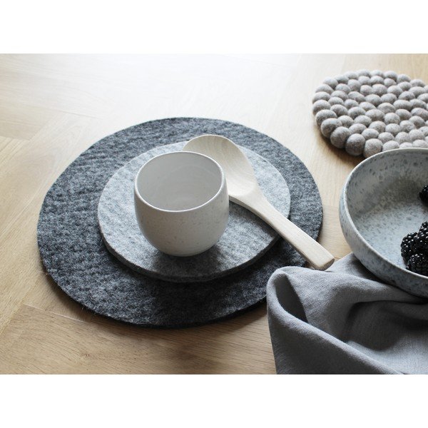Tērauda pelēks filca paliktnis Wooldot Felt Coaster, ⌀ 20 cm-image-4