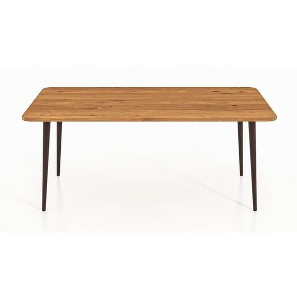 Dabīga toņa ozolkoka žurnālgaldiņš 90x90 cm Kula – The Beds-image-2