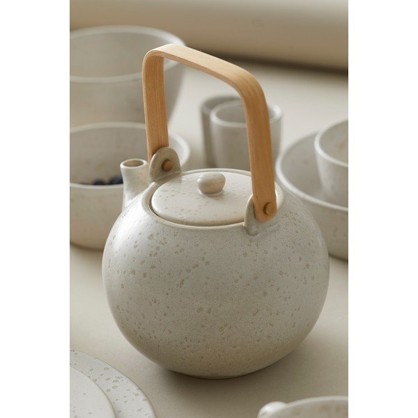 Krēmkrāsas matēta keramikas tējkanna Bitz Basics, 1,2 l-image-1
