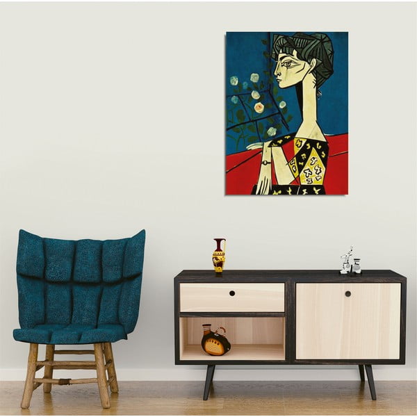 Gleznas reprodukcija uz audekla Pablo Picasso Jacqueline with Flowers, 30 x 40 cm-image-1