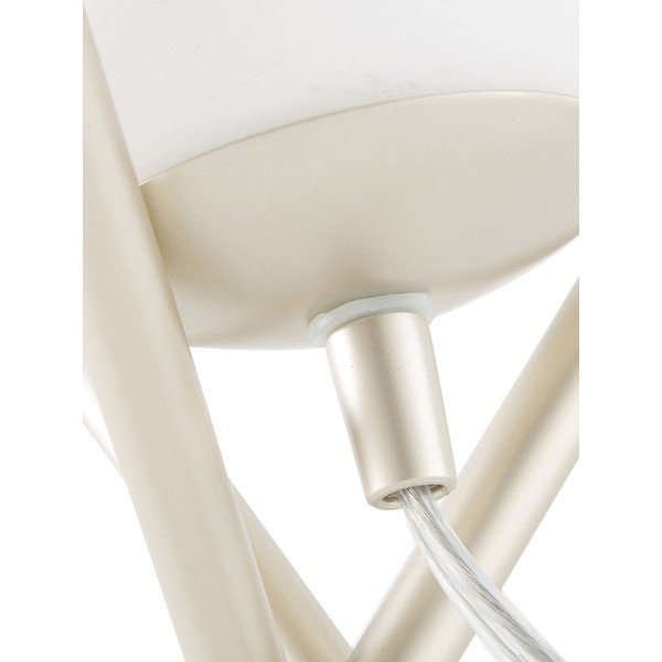 Balta galda lampa ar stikla abažūru Westwing Collection Erik, augstums 33 cm-image-3