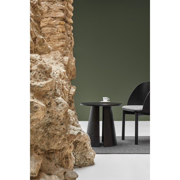 Melns sānu galdiņš Teulat Cep, ø 50 cm-image-1