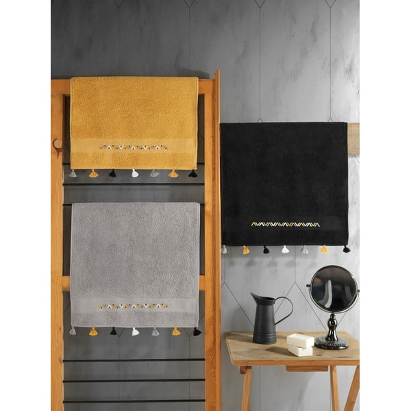 Frotē kokvilnas dvieļi (3 gab.) 50x90 cm Asorti – Foutastic-image-2