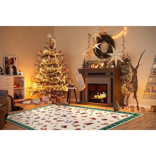 Zaļš paklājs ar Ziemassvētku motīvu 160x230 cm Green Christmas – Villeroy&Boch-image-1