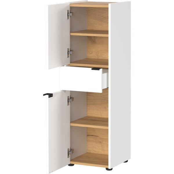 Balts augsts vannas istabas skapis 34x111 cm Forano – Germania-image-1