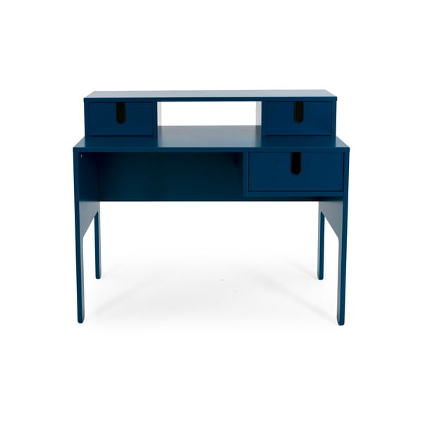 Zilganzaļš darba galds ar 3 atvilktnēm Tenzo Uno