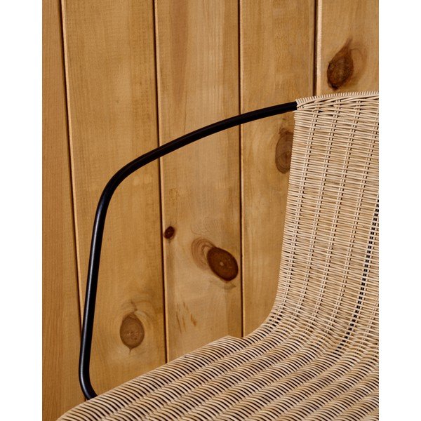 Dabīga toņa rotangpalmas dārza krēsls Eltiera – Kave Home-image-3