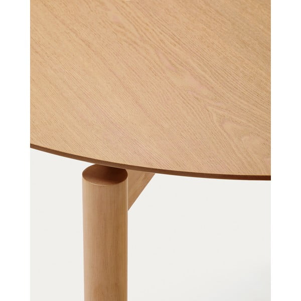 Apaļš ēdamgalds ar oškoka imitāciju ø 110 cm Indara – Kave Home-image-4