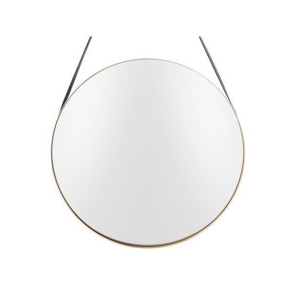 Sienas spogulis ar zelta krāsas rāmi PT LIVING Balanced, ø 47 cm-image-1