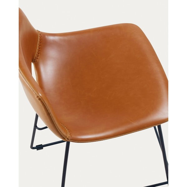 Konjakbrūns mākslīgās ādas bāra krēsls (sēdekļa augstums 76 cm) Zahara – Kave Home-image-4