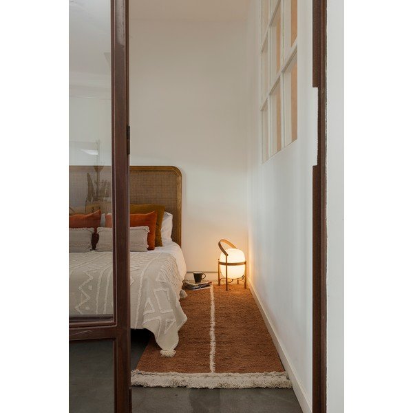 Ķieģeļu sarkans/bēšs kokvilnas celiņa paklājs 80x230 cm Duetto Toffee – Lorena Canals-image-3