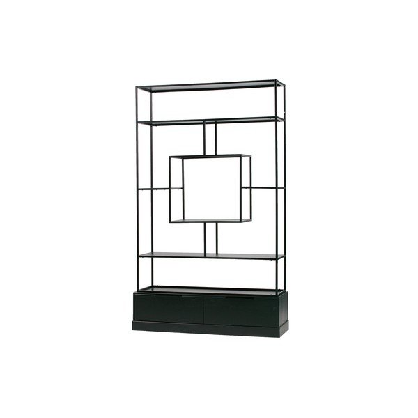 Melns grāmatplaukts WOOOD Fons-image-1