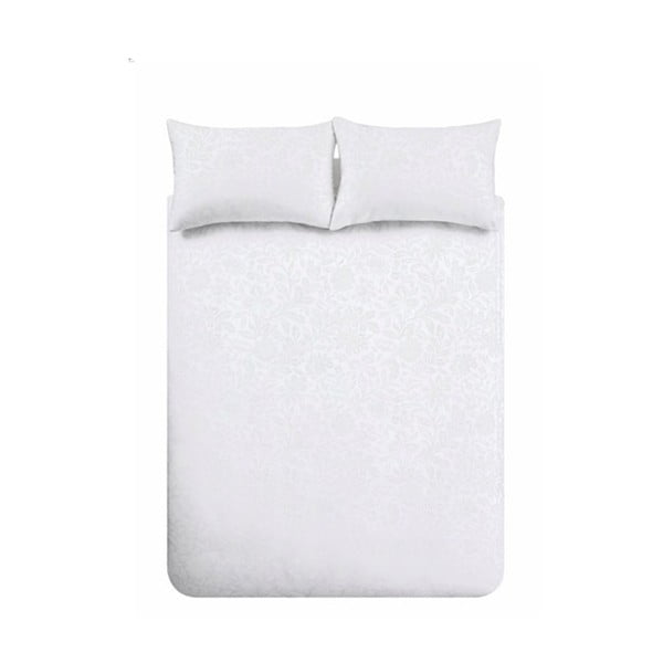 Balta vienguļamā žakarda gultas veļa 135x200 cm Fleur Matelassé – Bianca