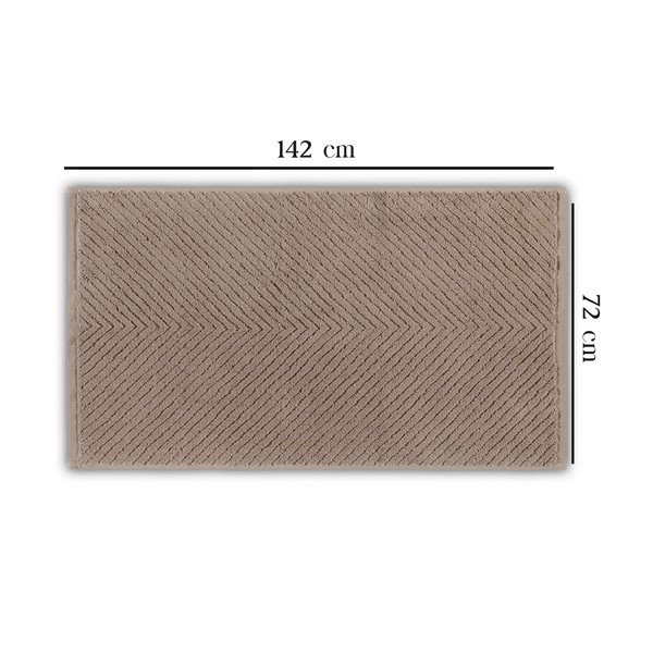 Brūns kokvilnas vannas dvielis 142x76 cm Chevron – Foutastic-image-1