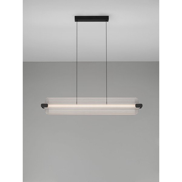 Matēti melna stikla LED piekaramā lampa ar regulējamu spilgtumu Emery – Nova Luce-image-4