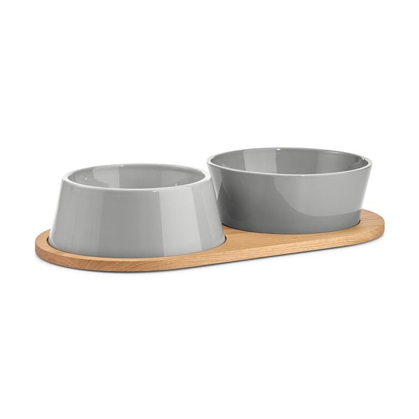 Porcelāna mājdzīvnieku bļodiņas (2 gab.) ø 21 cm Doppio Concrete M/L – MiaCara-image-4