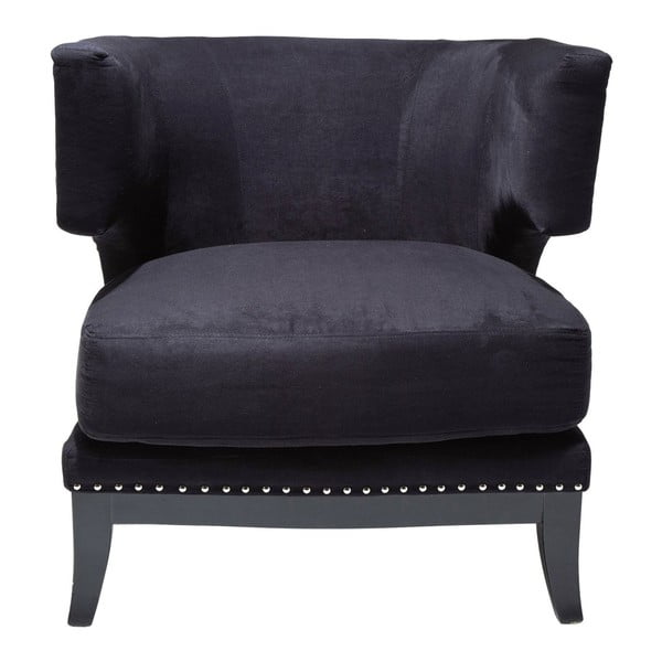 Melns krēsls Kare Design Art Deco