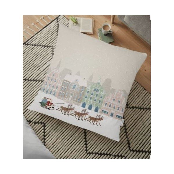 Spilvendrāna ar Ziemassvētku motīvu 43x43 cm Merry Christmas – Mila Home-image-1