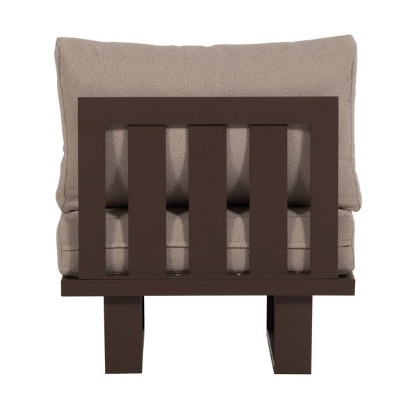 Brūns metāla/polsterēts dārza atpūtas krēsls Bear – WOOOD-image-4