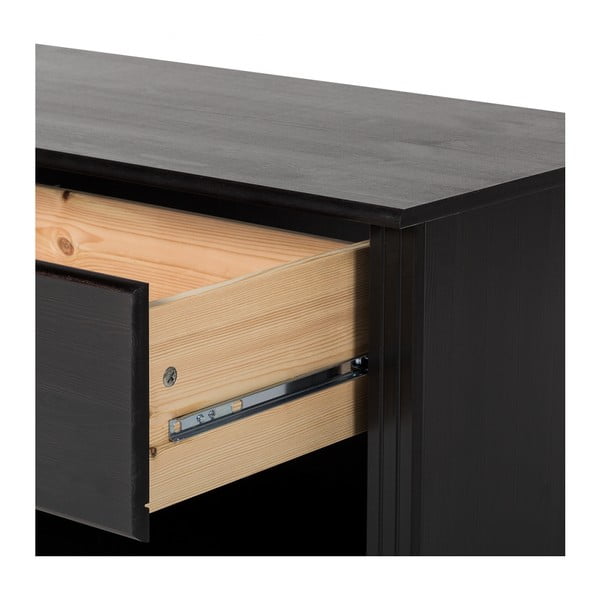 Brūns priedes masīvkoka TV plauktu komplekts 140x223 cm Anita – Støraa-image-4