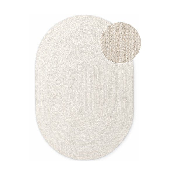 Krēmkrāsas divpusējs/ar rokām darināts džutas paklājs 160x230 cm Braided – Hanse Home