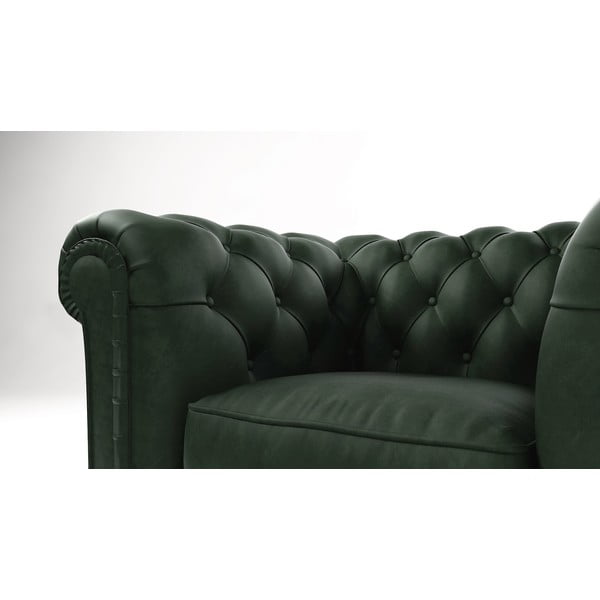 Tumši zaļš samta krēsls Cambridge – Ropez-image-3