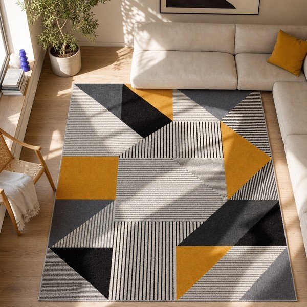 Oranžs un pelēks paklājs Universal Gladys Duro, 160 x 230 cm-image-1
