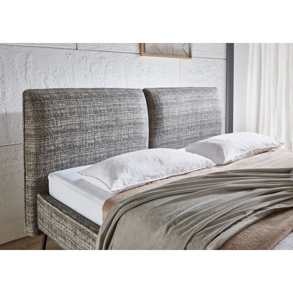 Tumši zaļa polsterēta divvietīga gulta bez režģa 200x200 cm Infinity – Meise Möbel-image-3