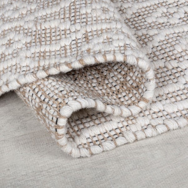 Gaiši pelēks ar rokām darināts vilnas paklājs 80x150 cm Dream – Flair Rugs-image-2