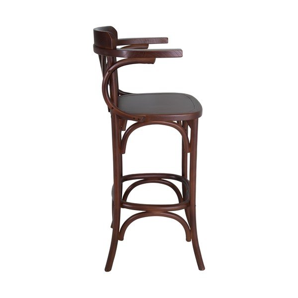 Brūns gobas masīvkoka bāra krēsls (sēdekļa augstums 77 cm) Montmartre – Antic Line-image-3