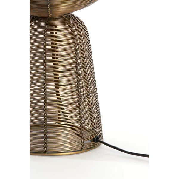 Bronzas krāsas metāla galda lampa (augstums 42 cm) Aboso – Light & Living-image-3