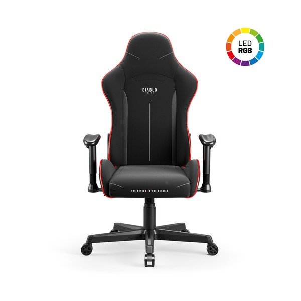 Melns geimeru krēsls X-Starter LED – Diablo Chairs-image-3
