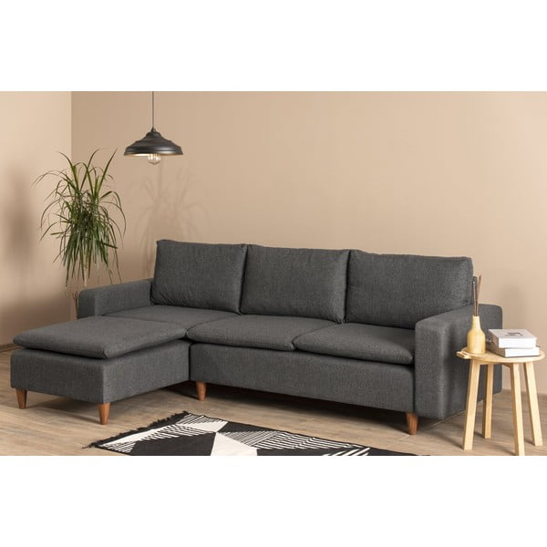 Pelēks stūra dīvāns (ar kreiso stūri) Lungo – Balcab Home-image-4