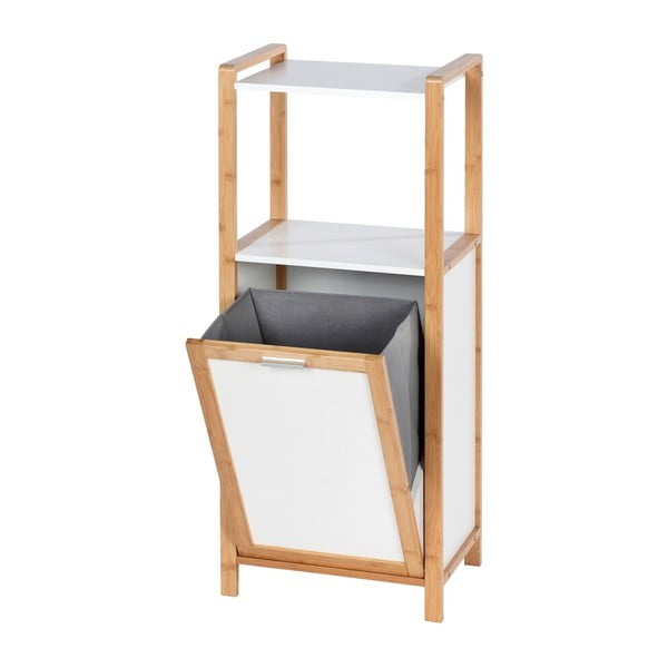 Balts/dabīga toņa bambusa vannas istabas plaukts 40x95 cm Finja – Wenko-image-2