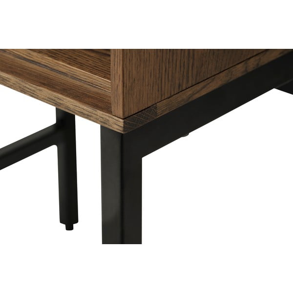 Sānu galdiņš ar ozolkoka imitācijas galda virsmu 40x45 cm Modica – Unique Furniture-image-4