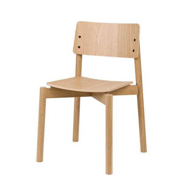 Dabīga toņa pusdienu krēsls ar ozolkoka imitāciju Wem – noo.ma