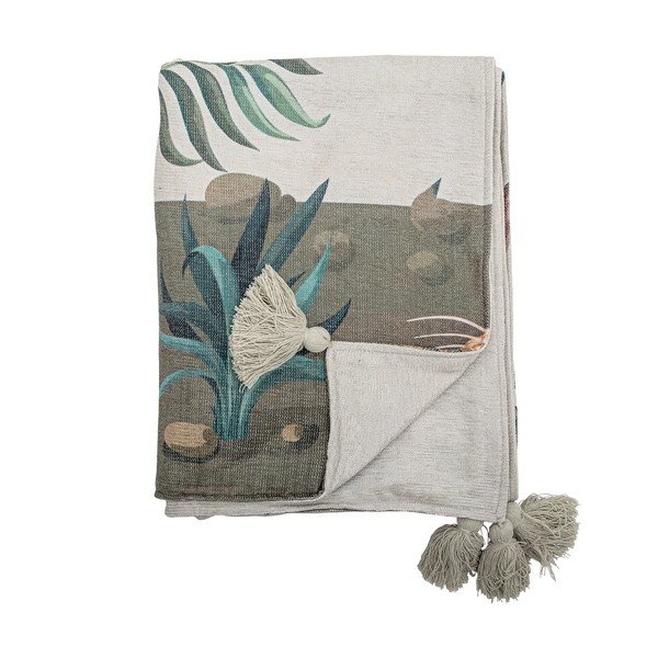 Zaļš pleds 130x155 cm Peacock – Bloomingville