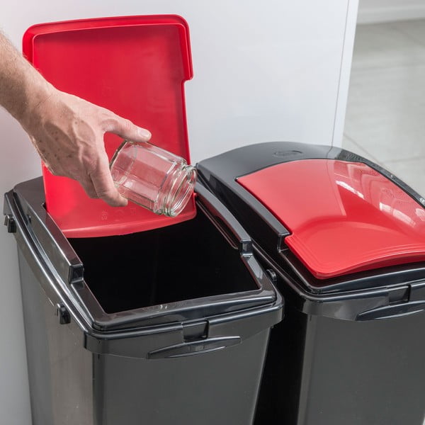 Melna plastmasas atkritumu tvertne 40 l – Addis-image-3